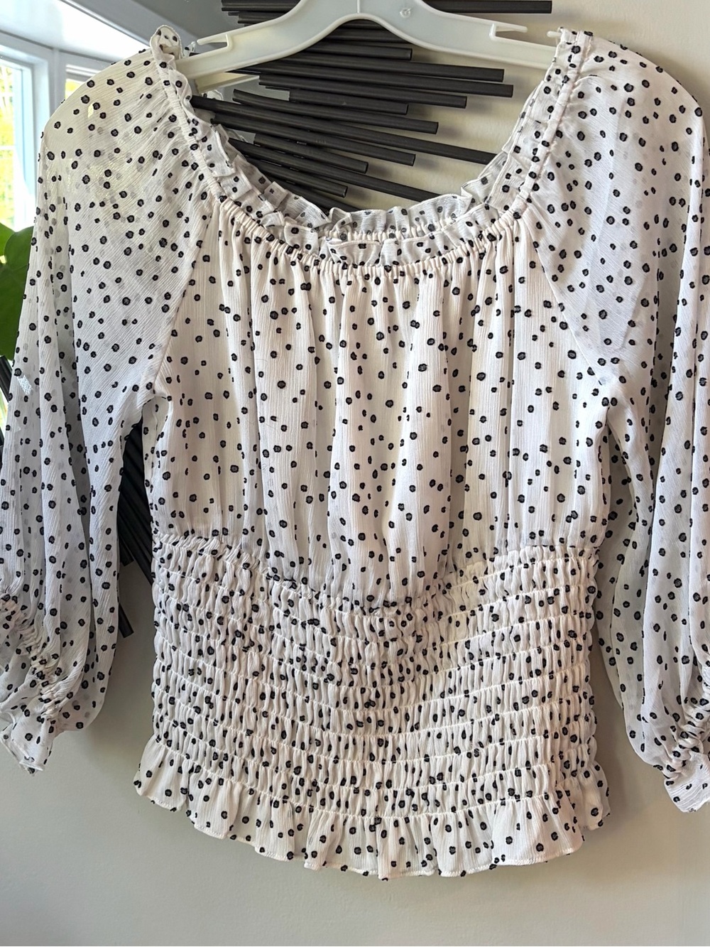 Anthropologie Polka Dot Top